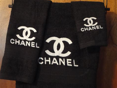 chanel bath towel set|Chanel hand towels.